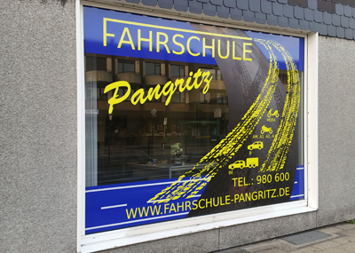 Fahrschule - Schaufenster